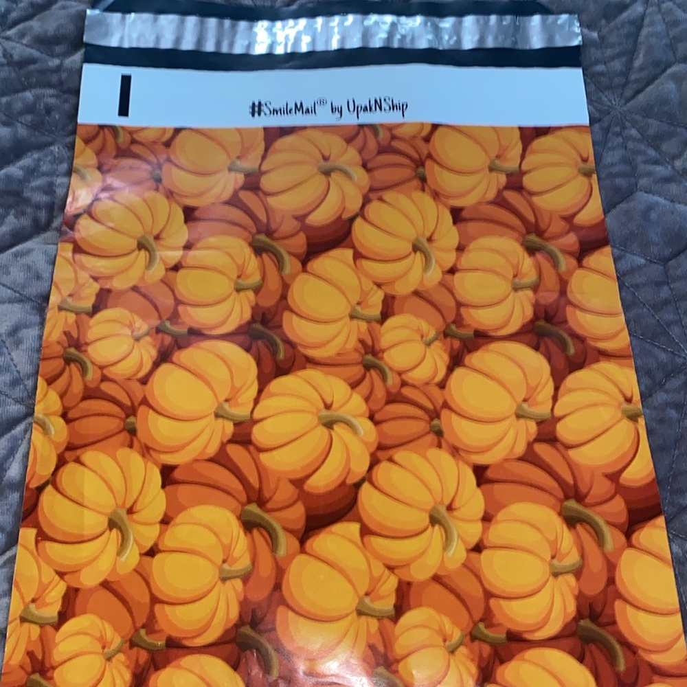 Pumpkin Designer Printed Poly Mailers Shipping Envelopes Bags 10x13 (25 Pack) - Picture 5 of 8